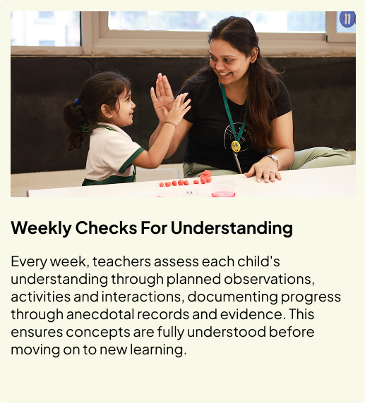 Weekly checks for understanding